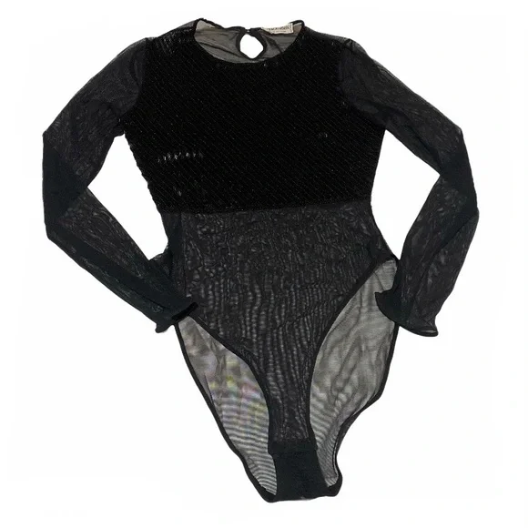 Vintage GIORGIO ARMANI BLACK LABEL Sheer Navy Polka Dot